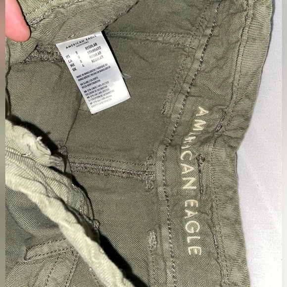 Forrest Green American Eagle Wide Leg Linen Pants. Size 0 - Picture 3 of 4